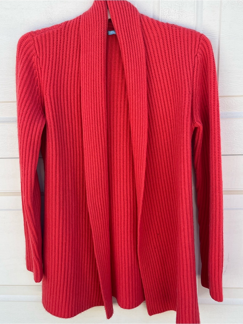 Women's J. McLaughlin pink cashmere open cardigan sweater Small